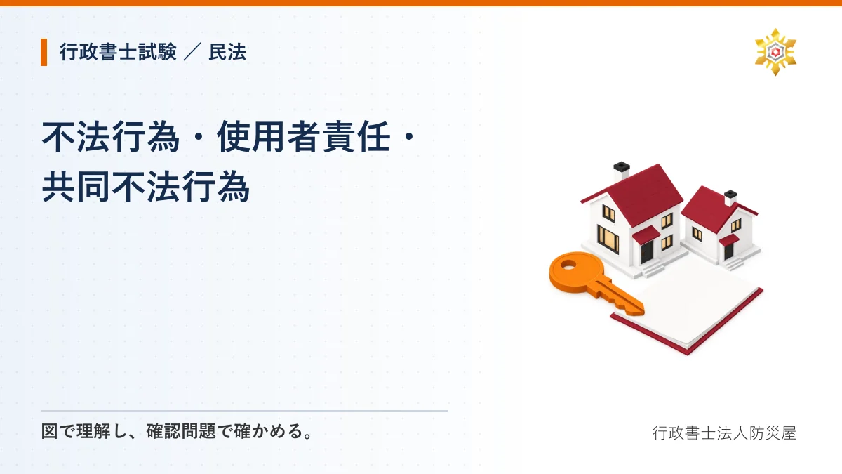不法行為・使用者責任・共同不法行為|行政書士試験・民法