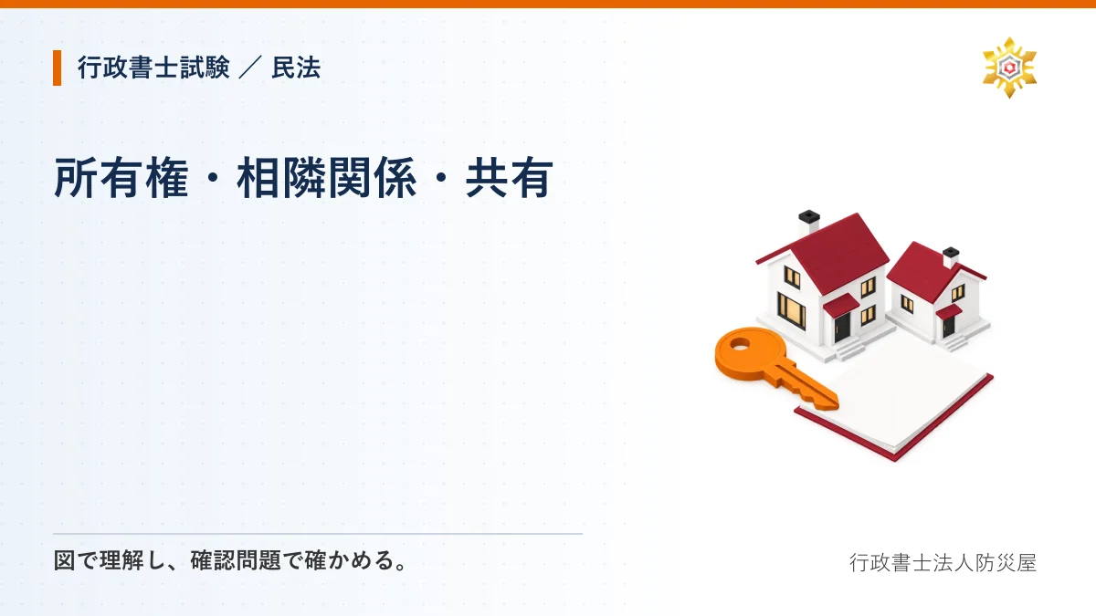 所有権・相隣関係・共有|行政書士試験・民法